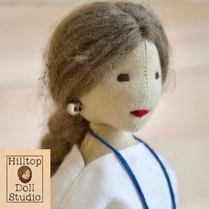 Fabric Doll "Mae" Handmade Textile Heirloom Primitive Cloth
